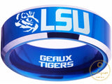 LSU Tigers Ring Blue & Silver Wedding Band | Sizes 4-17 | #lsu #tigers