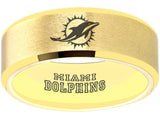 Miami Dolphins Ring Gold Tungsten Wedding Ring #miami #dolphins #miamidolphins