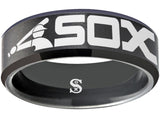 Chicago White Sox Ring Black Wedding Ring Sizes 6 - 13 #whitesox #mlb