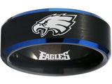 Philadelphia Eagles Ring Black & Blue Wedding Ring #philadelphia #eagles #nfl