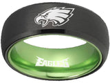 Philadelphia Eagles Ring Black & Green Wedding Band | Sizes 6-13 #eagles