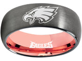 Philadelphia Eagles Ring Grey & Rose Gold Wedding Ring #philadelphia #eagles #nfl