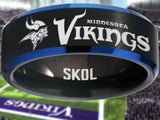 Minnesota Vikings Ring Black & Blue Wedding Band | Sizes 6-13 #vikings #skol #nfl