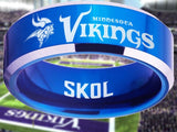 Minnesota Vikings Ring Blue & Silver Wedding Band | Sizes 4 - 17 #vikings #skol #nfl