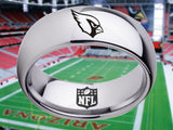 Arizona Cardinals Ring AZ Cardinals Logo Ring 8mm Silver Tungsten Ring #cardinals