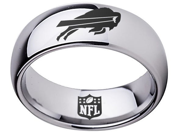 Buffalo Bills Ring Silver Wedding Band | Sizes 5-16 #buffalo #bills