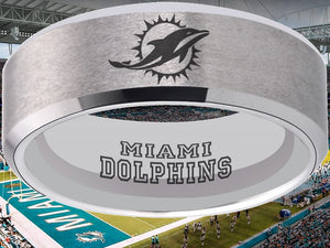 Miami Dolphins Ring | Silver Wedding Ring| Sizes 6-13