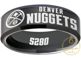 Denver Nuggets Ring: Matte Black Tungsten Wedding Band | Sizes 6-13 | #Denver #Nuggets