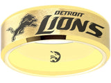 Detroit Lions Ring Gold Wedding Band | Sizes 6-13 #detroit #lions #nfl