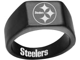 Pittsburgh Steelers Ring Black 10mm Ring | Sizes 8-12 #pittsburgh #steelers