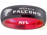 Atlanta Falcons Ring Black & Red 6mm Wedding Band | Sizes 6 - 13 #atlanta #falcons #nfl