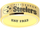 Steelers Ring | Gold Wedding Ring | Sizes 6-13