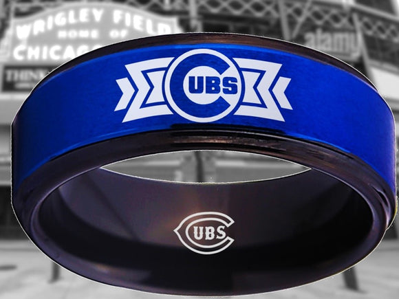 Chicago Cubs Ring Blue & Black Wedding Ring | Sizes 5-15 #cubs