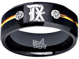 Texas Rangers Ring City Connect Black and  Gold CZ Wedding Band Style | Sizes 6-13 #texasrangers #mlb