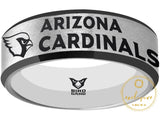 Arizona Cardinals Ring Silver & Black Wedding Band | Sizes 6 - 13 #arizonacardinals #nfl