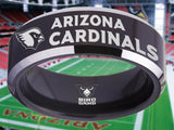 Arizona Cardinals Ring Black & Silver Wedding Band | Sizes 4 - 17 #arizonacardinals #nfl