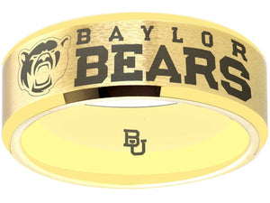 Baylor Bears Ring Gold Wedding Band | Sizes 6-13 #bu #baylor #bears