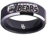 Baylor Bears Ring Black & Silver Wedding Band | Sizes 4-17 #bu #baylor #bears