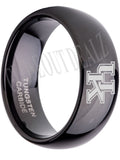 Kentucky Wildcats Ring Wedding Ring 8mm Black Tungsten Wedding Band Sz 6 - 14 UK