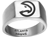 Atlanta Hawks Ring Silver Titanium Ring Sizes 8-12 #atlanta #hawks