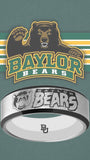 Baylor Bears Ring Silver & Black Wedding Band | Sizes 6-13 #bu #baylor #bears