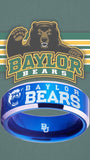 Baylor Bears Ring Blue & Silver Wedding Band | Sizes 4-17 #bu #baylor #bears