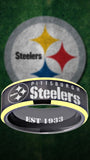 Pittsburgh Steelers Ring | Black & Gold Wedding Ring | Sizes 6-13