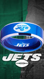 New York Jets Ring Blue & Silver Wedding Ring Sizes 4 - 17 #jets #nyjets