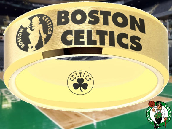 Boston Celtics Ring Gold Wedding Ring Sizes 6 - 13 #boston #celtics #nba