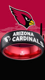 Arizona Cardinals Ring Black & Red Wedding Band | Sizes 6 - 13 #arizonacardinals #nfl