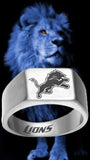 Detroit Lions Ring Silver Titanium 10mm Ring | Sizes 8-12 #detroit #lions #nfl