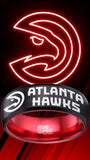 Atlanta Hawks Ring Black & Red Wedding Ring Sizes 6-13 #atlanta #hawks