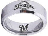 Milwaukee Brewers Ring Silver ring 8mm Tungsten Ring #mlb #brewers