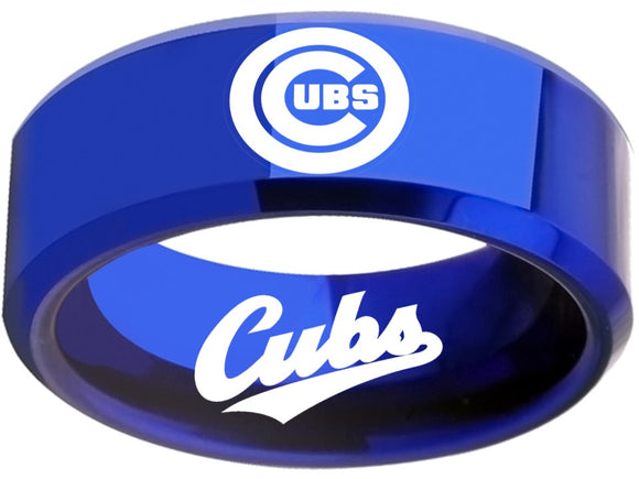 Chicago Cubs Ring All Blue Wedding Ring | Sizes 6-13 #cubs