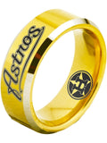 Houston Astros Ring Gold Ring 8mm Tungsten Ring #mlb #astros