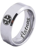 Houston Astros Ring Silver Ring 8mm Tungsten Ring #mlb #astros