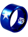 Dallas Cowboys Ring Blue Ring 12mm Tungsten Ring #cowboys