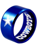 Dallas Cowboys Ring Blue Ring 12mm Tungsten Ring #cowboys