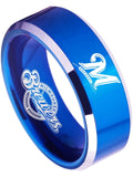 Milwaukee Brewers Ring blue ring 8mm Tungsten Ring #mlb #brewers