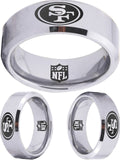 49ers Ring | Silver Wedding Ring | Sizes 4-17 #49ers