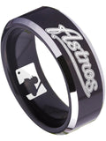 Houston Astros Ring Black Ring 8mm Tungsten Ring #mlb #astros