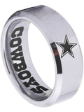 Dallas Cowboys Ring Silver Wedding Band | Sizes 4-17 #cowboys