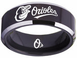 Baltimore Orioles Ring Black & Silver logo Ring #orioles #mlb