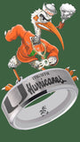 Miami Hurricanes Ring Silver Wedding Band | Sizes 6-13 #miami #hurricanes #TheU