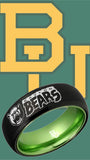 Baylor Bears Ring Black & Green Wedding Band | Sizes 6-13 #bu #baylor #bears