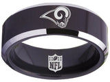 Los Angeles Rams Ring 8mm Black Tungsten Ring #rams