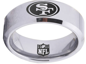 49ers Ring | Silver Wedding Ring | Sizes 4-17 #49ers