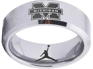 Michigan Ring | Silver Wedding Ring | Sizes 4-17 #wolverines