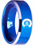 Chicago Cubs Ring Blue 8mm Tungsten Ring Sizes 4 - 17 #cubs