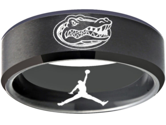 Florida Gators Ring UF Gators Logo Ring Air Jordan Matte Black and Blue #florida #gators